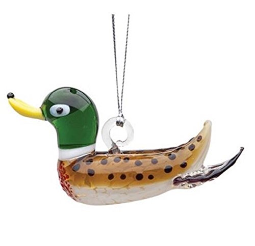 Dynasty Gallery Mallard Duck Glass Ornament Decoration Figurine