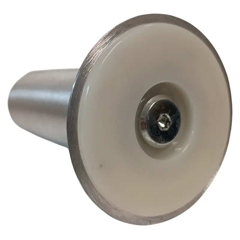 Hafele 634.55.411 Brushed Aluminum 4-1/8" Foot, M8 Hanger Bolt Furniture Leg Häfele America Co.