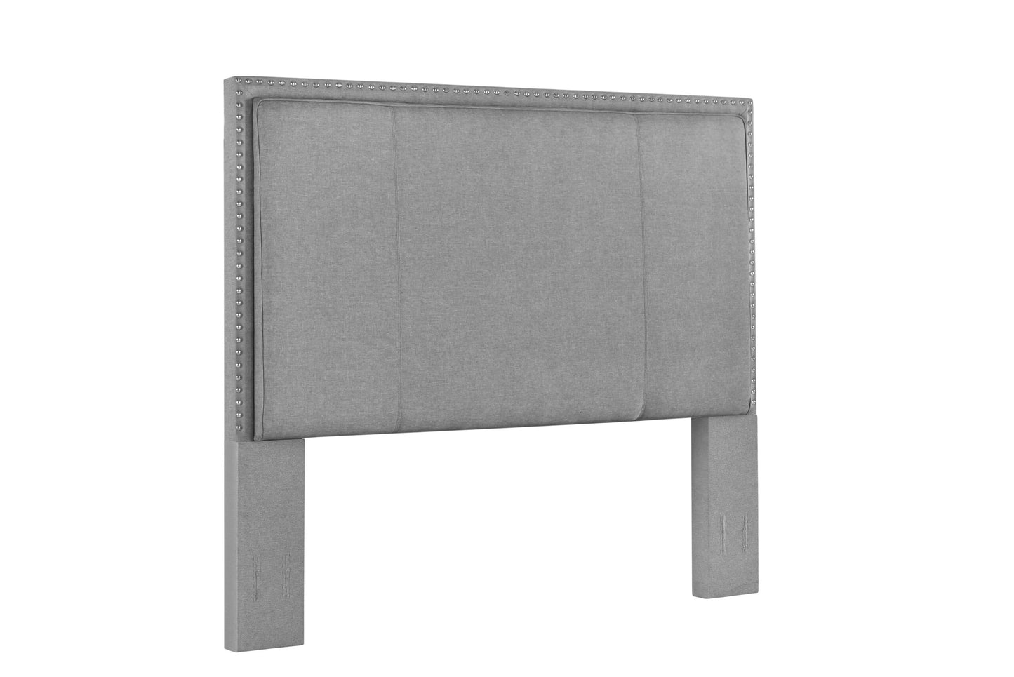 Full/Queen Eleanor Grey Upholstered Bolt-On Headboard