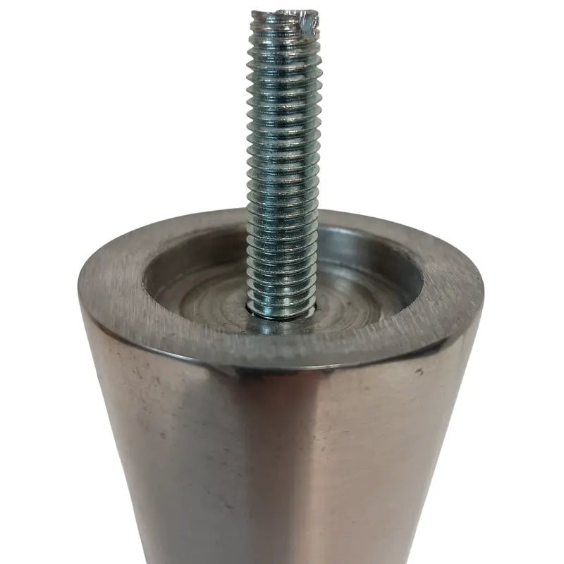Hafele 634.52.411 Polished Aluminum 4-3/4" Foot, M8 Hanger Bolt, Set of 4 Häfele America Co.