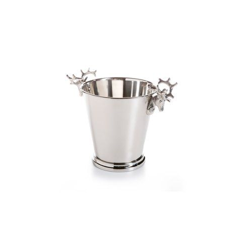 Zodax Silver Deer Head Wine Cooler, Ice Bucket