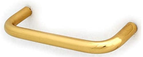 Hafele 116.39.848 Polished Lacquered Brass Pull Handle, Set of 4