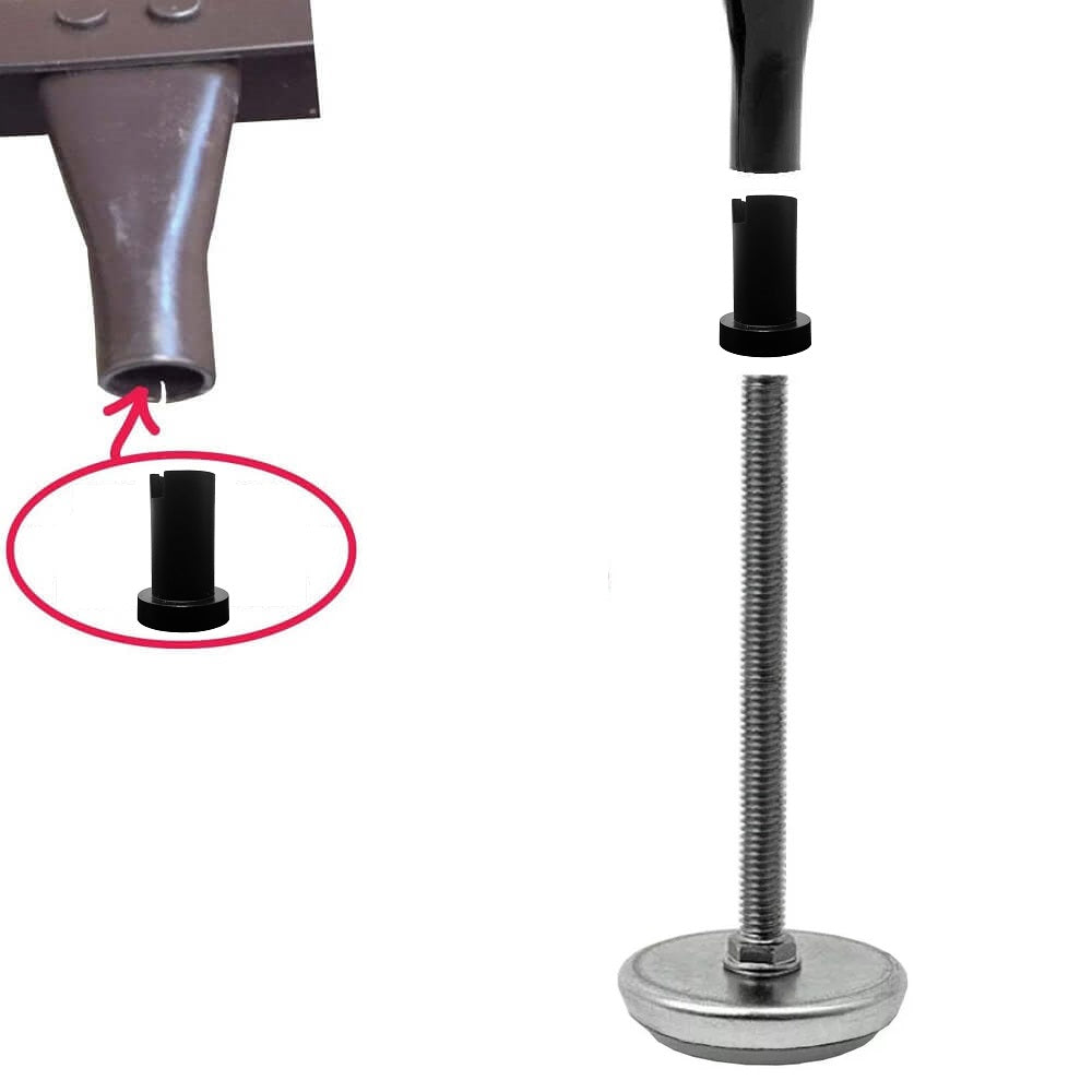 Plastic Bed Frame Insert Plugs for 3/8" Threaded Glides, Casters, Sock