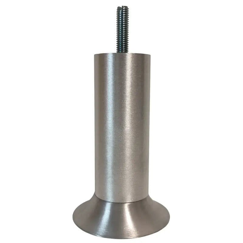 Hafele 634.55.411 Brushed Aluminum 4-1/8" Foot, M8 Hanger Bolt Furniture Leg Häfele America Co.