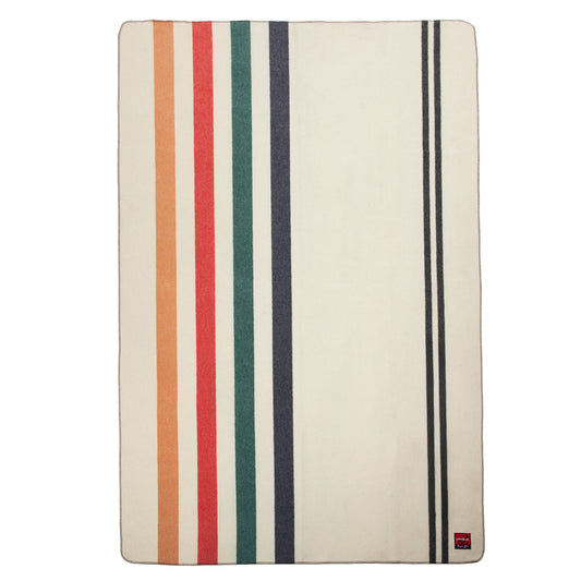 Americana Striped Classic 80% Wool Blanket 84" x 60"