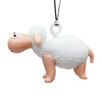 Thumbnail for Dynasty Gallery Glassdelight White Sheep Christmas Ornament Decoration