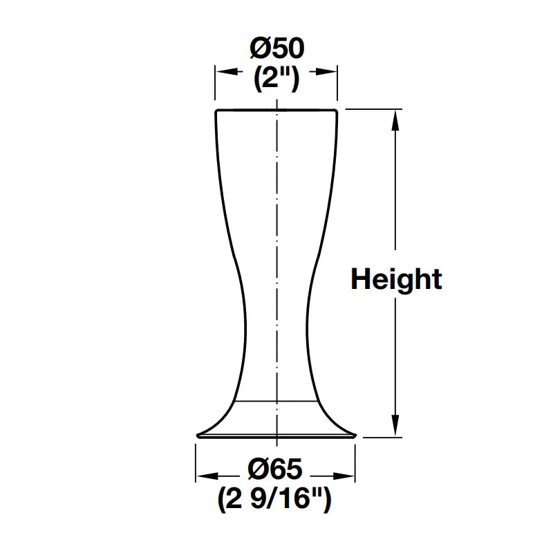 Hafele 634.51.411 Brushed Aluminum 5-3/8" Foot, M8 Hanger Bolt, Set of 4 Häfele America Co.