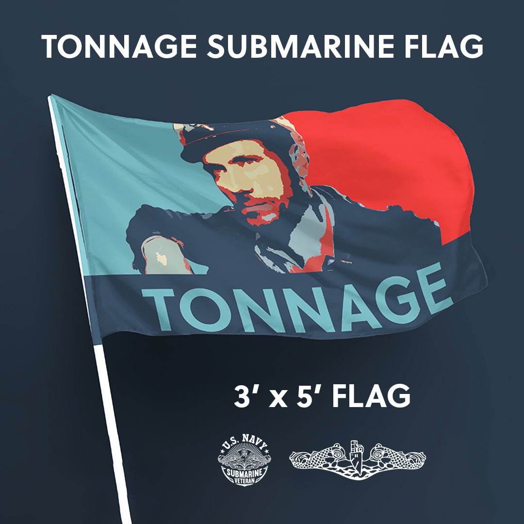 Flags Unfurled Silent Service Submarine "Tonnage" 3’ x 5’ Flag, Great Gift for Submariners
