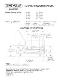 Thumbnail for Classic Square 3500 Series HD Replacement Sleeper Sofa Mechanism Repair Kit