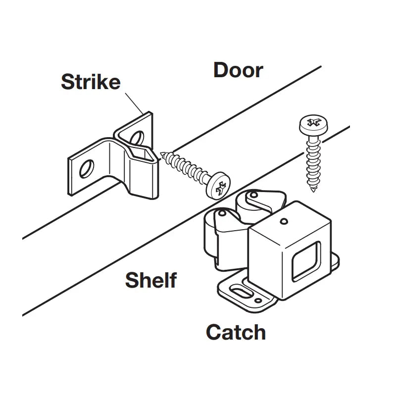 Hafele 244.01.125 Bronzed Steel Twin Roller Catch and Latch Hafele