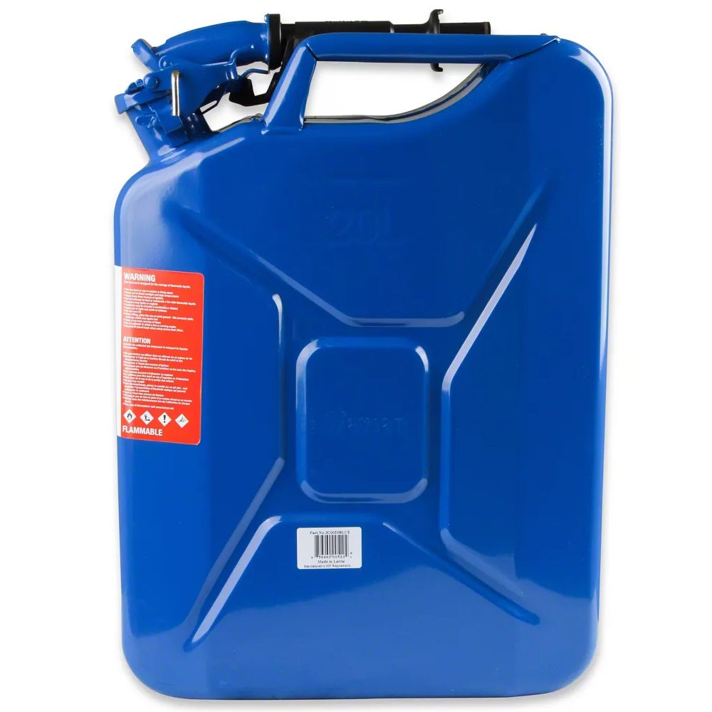 20 Liter Wavian USA Leakproof Steel Jerry Gas Can for Gasoline, Kerosene, Diesel