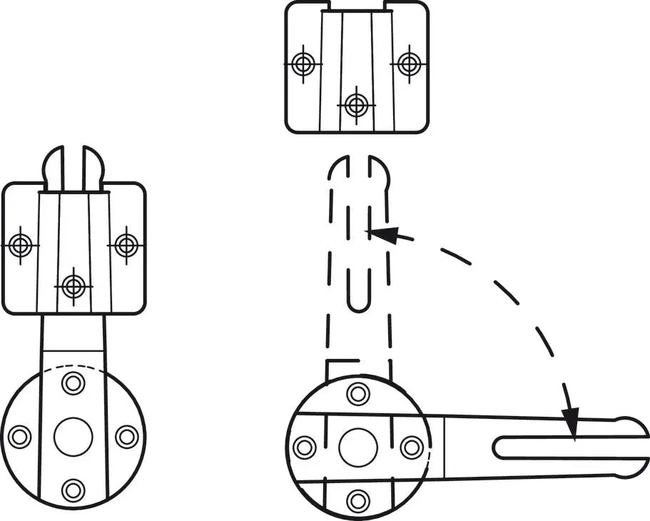 Hafele 642.42.900 Click Catch Table Top Connector Hafele