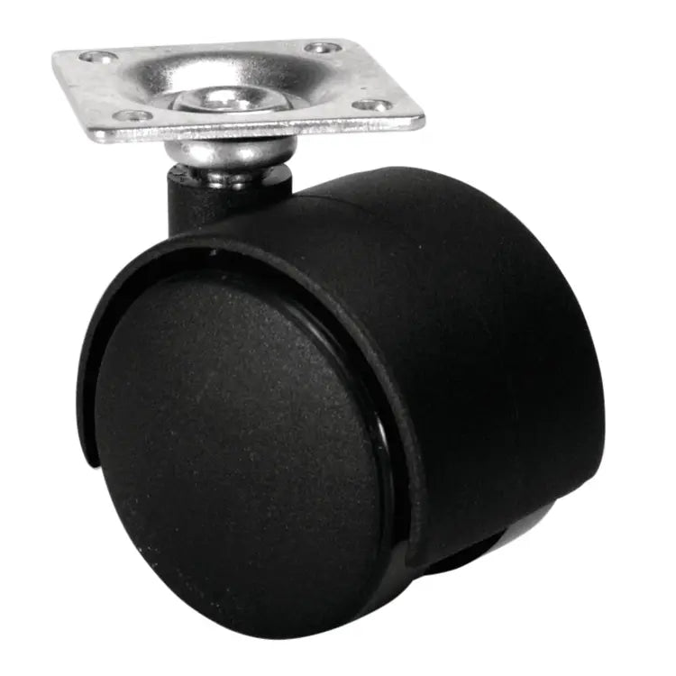 Screw-On Mount Plate Twin Wheel Casters without Brake, Set of 4 Hafele