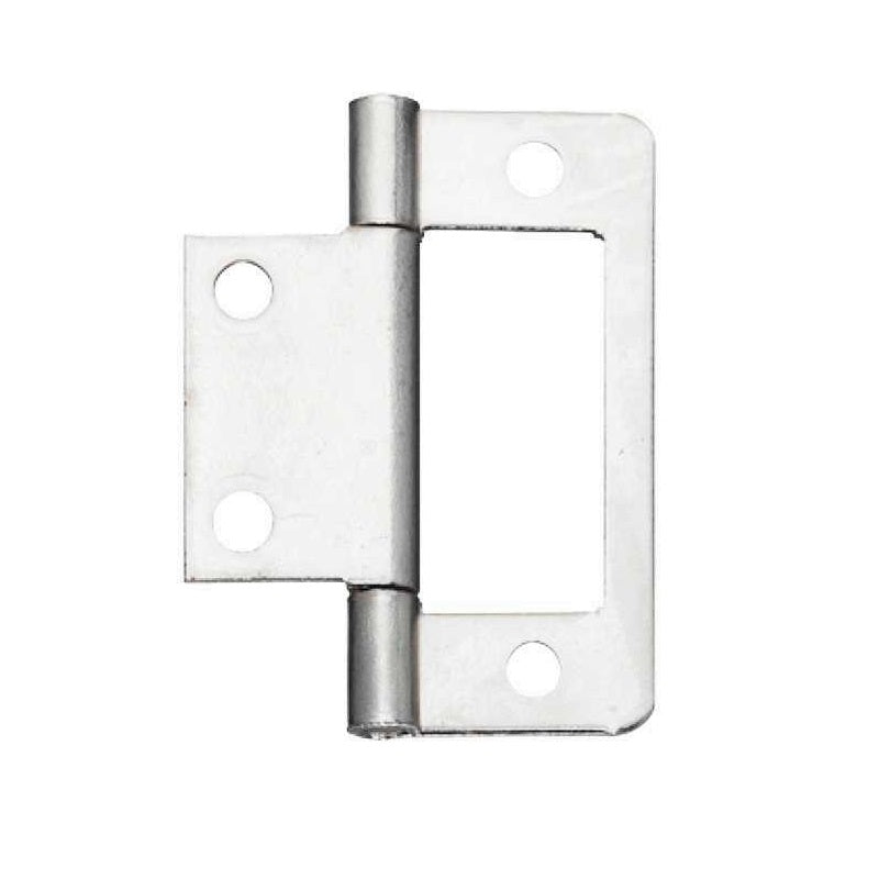 Hefele 351.95.914 Fixed Pin Steel Inset Doors Flush Hinge, Length 50mm, Set of 4