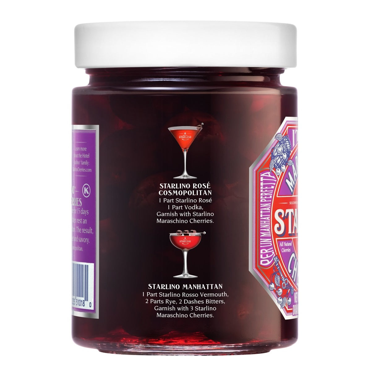 Hotel Starlino Italian Maraschino Cherries 400g (14.1 oz) Glass Jar