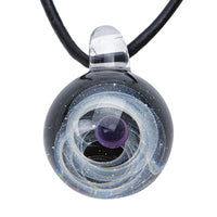 Thumbnail for Dynasty Gallery Glass Celestial Black and Purple Pendant Necklace