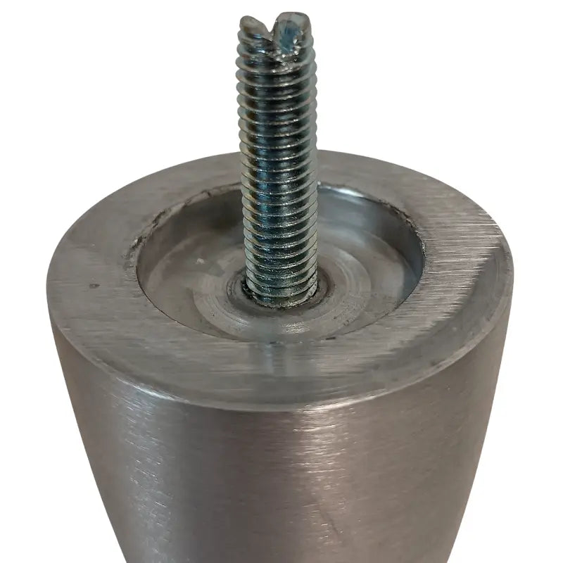 Hafele 634.51.411 Brushed Aluminum 5-3/8" Foot, M8 Hanger Bolt, Set of 4 Häfele America Co.