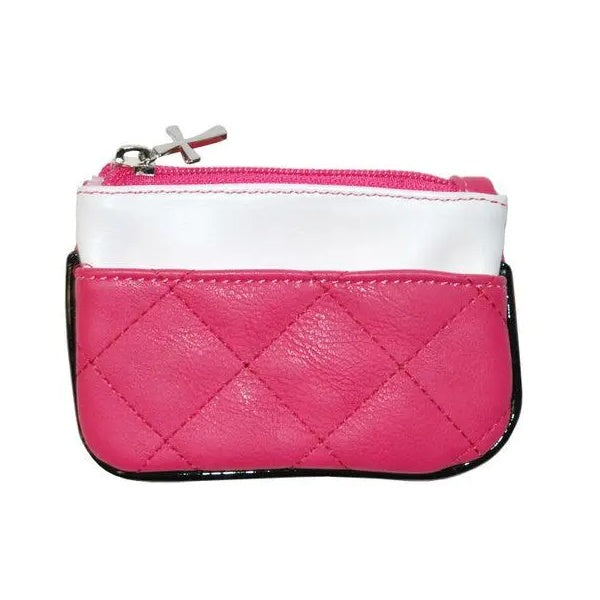 Retro Inspired Pink Quilted Coin Purse