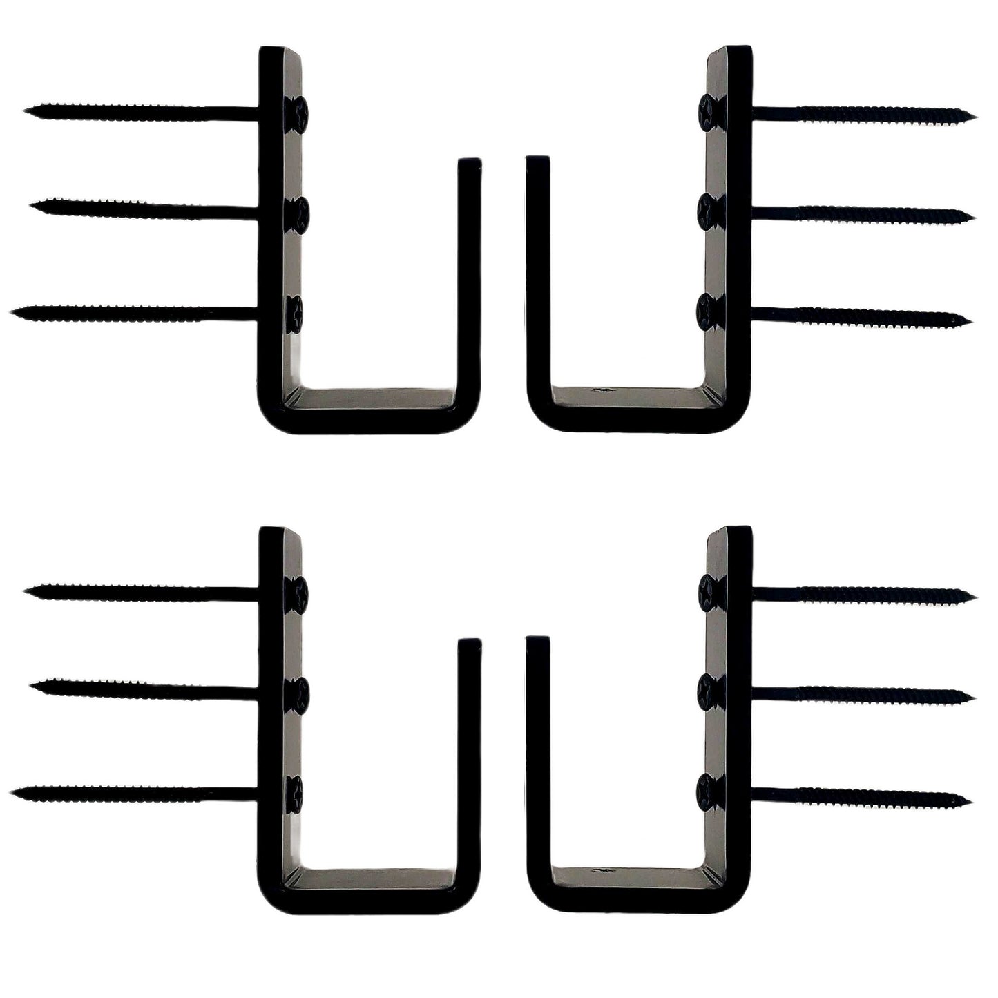 bedCLAW Armor Grade Carbon Steel 2x4 Barricade Brackets for Door Stop Security