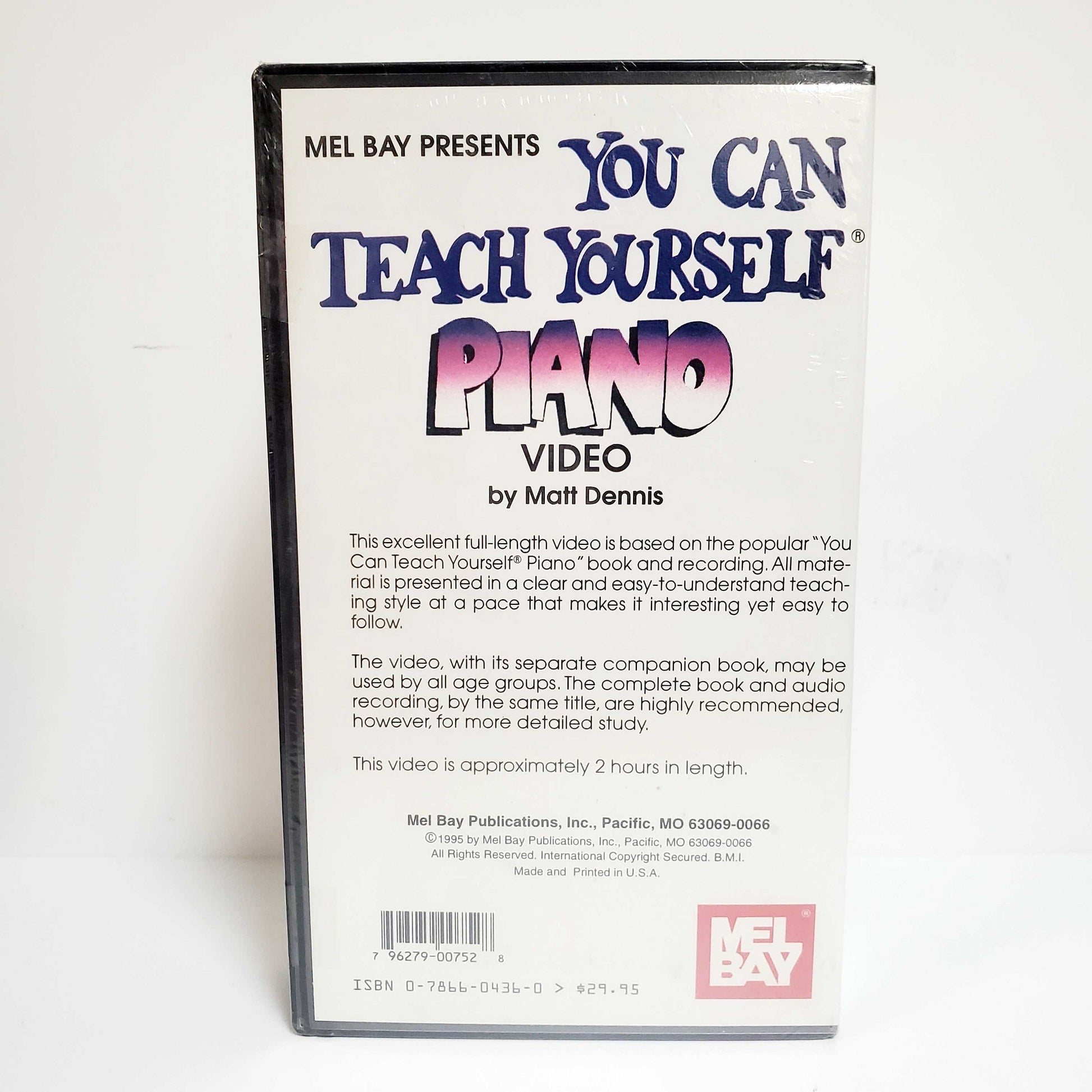 Mel Bay Presents You Can Teach Yourself Piano VHS (1995)