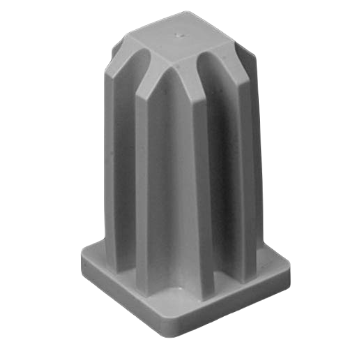 Large Square Plastic Bed Frame Insert Plugs, 7/8" Outside Diameter, Set of 4