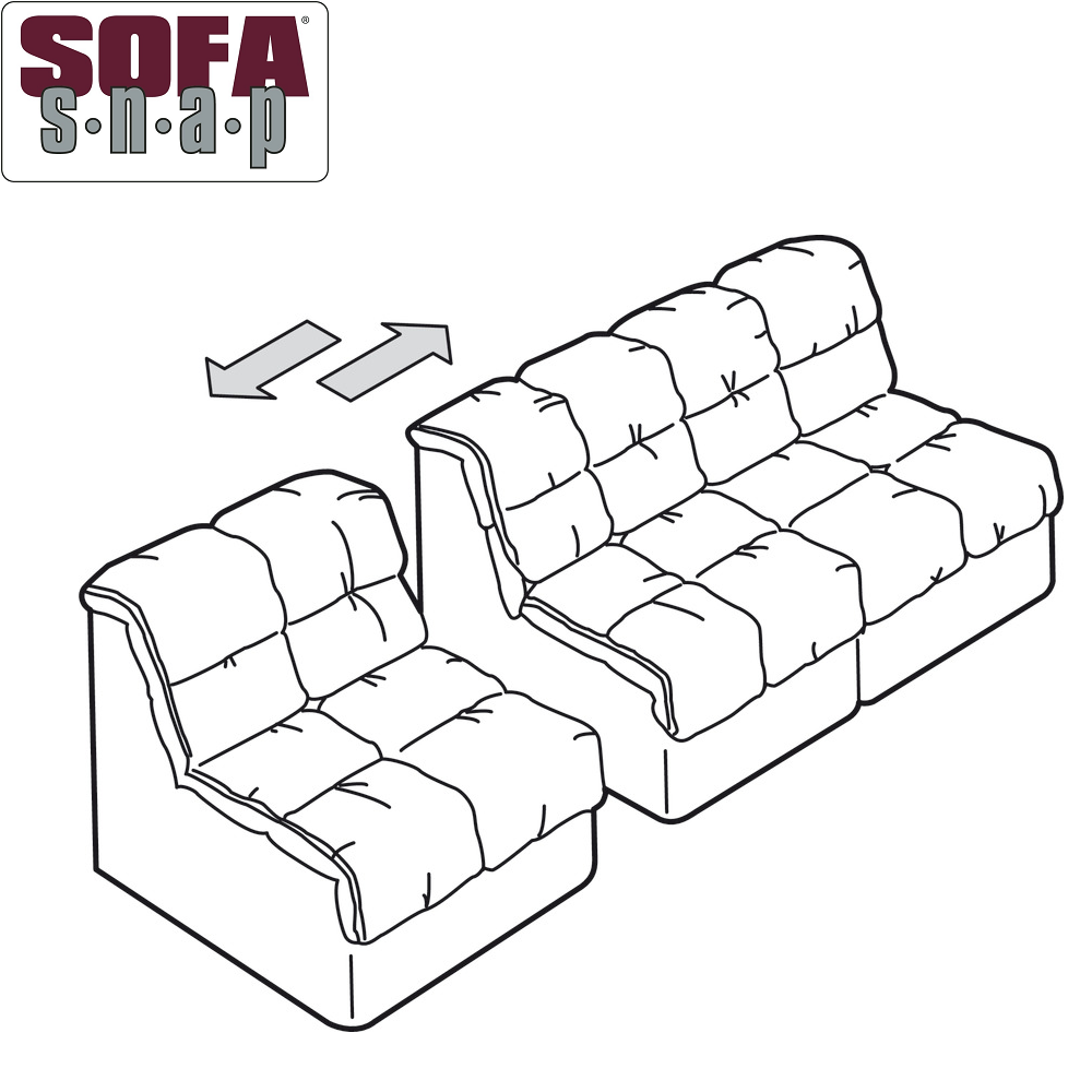 CASE PACK Sofa Snap Sectional Couch Connector (Flat HD Fixed Mount #345)
