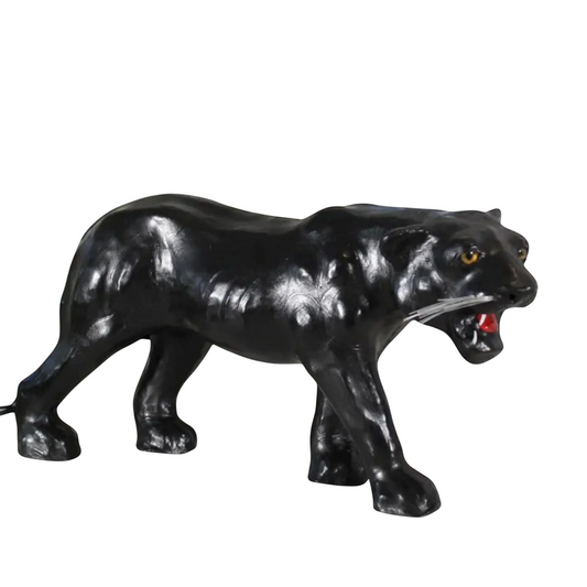 Black Panther Handmade Painted Leather Statue