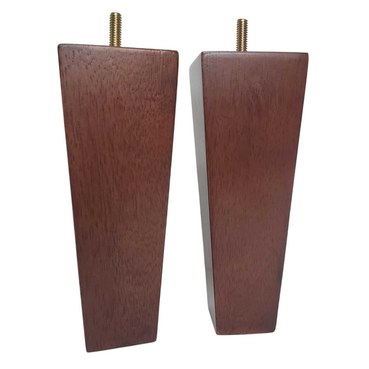 Leg Daddy 7" Walnut Tapered Pyramid Sofa Leg, Set of 2