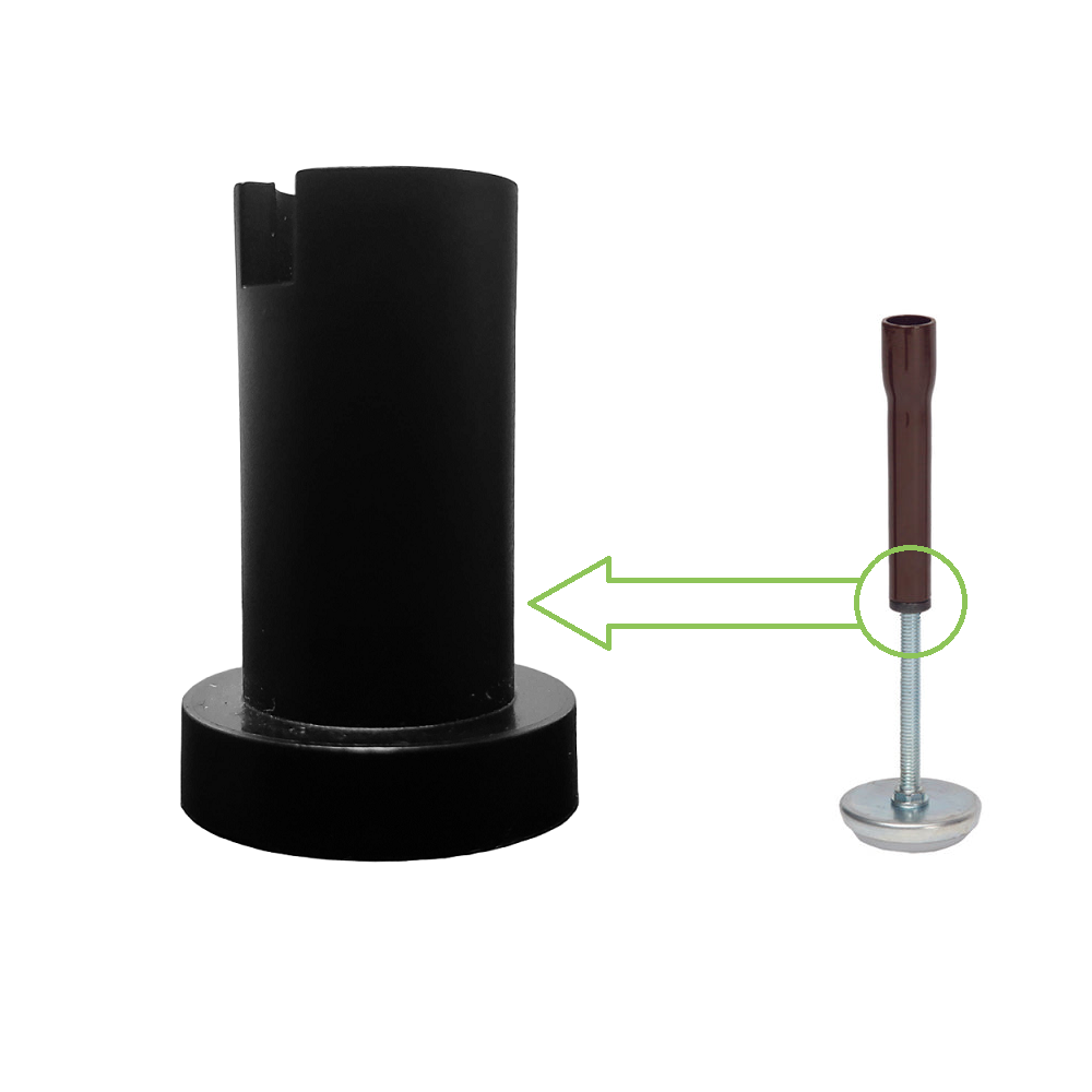 Plastic Bed Frame Insert Plugs for 3/8" Threaded Glides, Casters, Sock