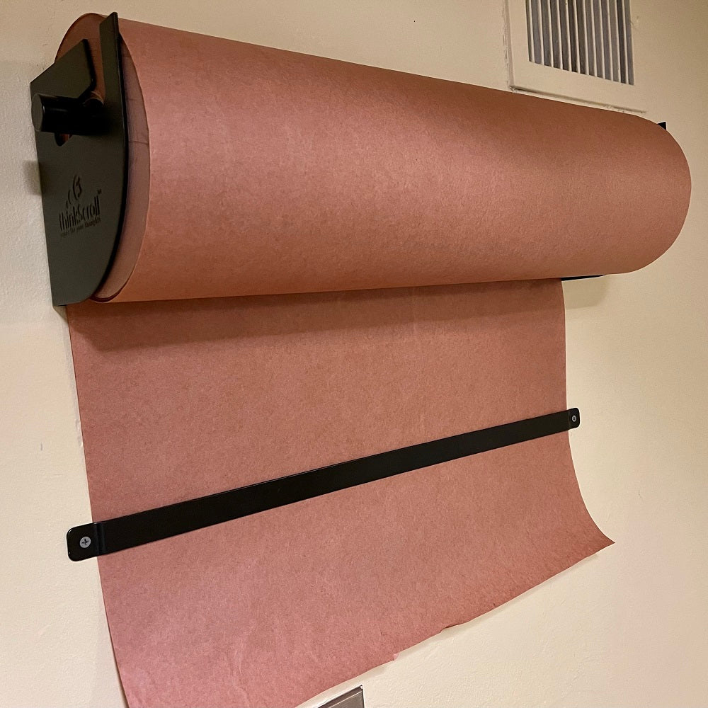thinkScroll® 24" Wall-Mounted Kraft, Butcher Paper Roll Holder & Dispenser