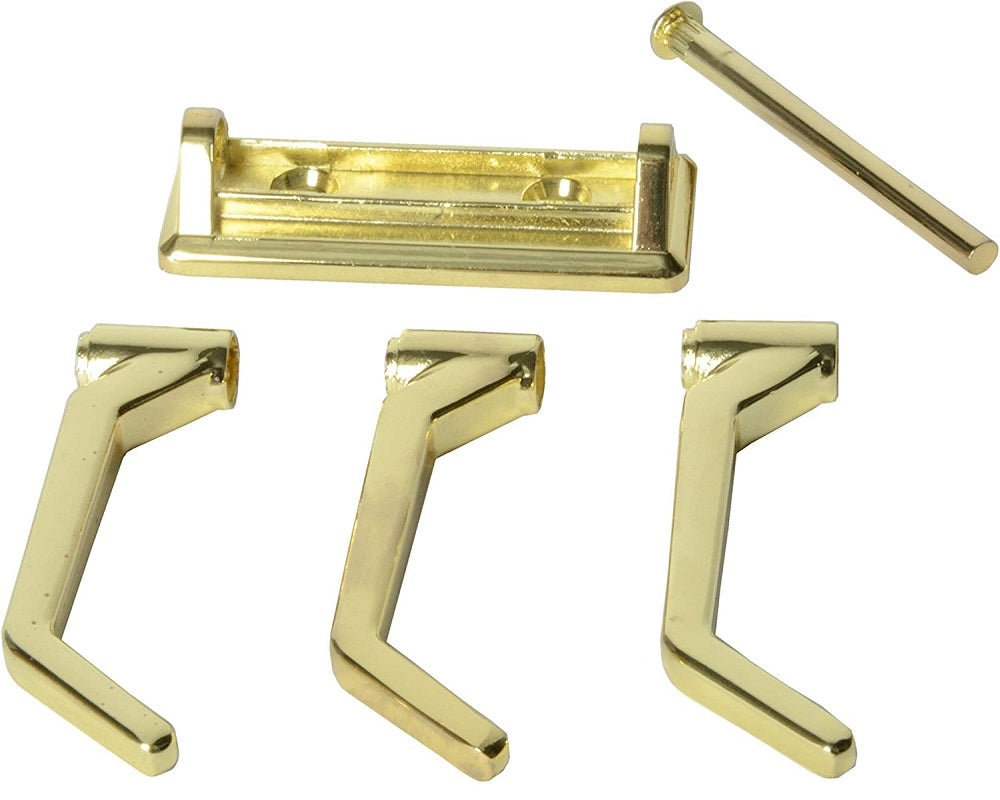 Hafele 843.64.800 Polished Brass 3 Hook Coat Hanger