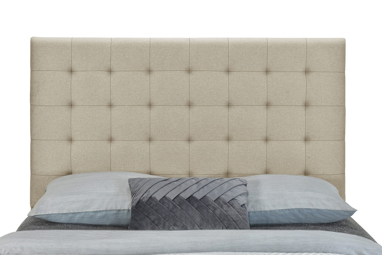 Full/Queen Bed Size Elise Beige Upholstered Bolt-On Headboard