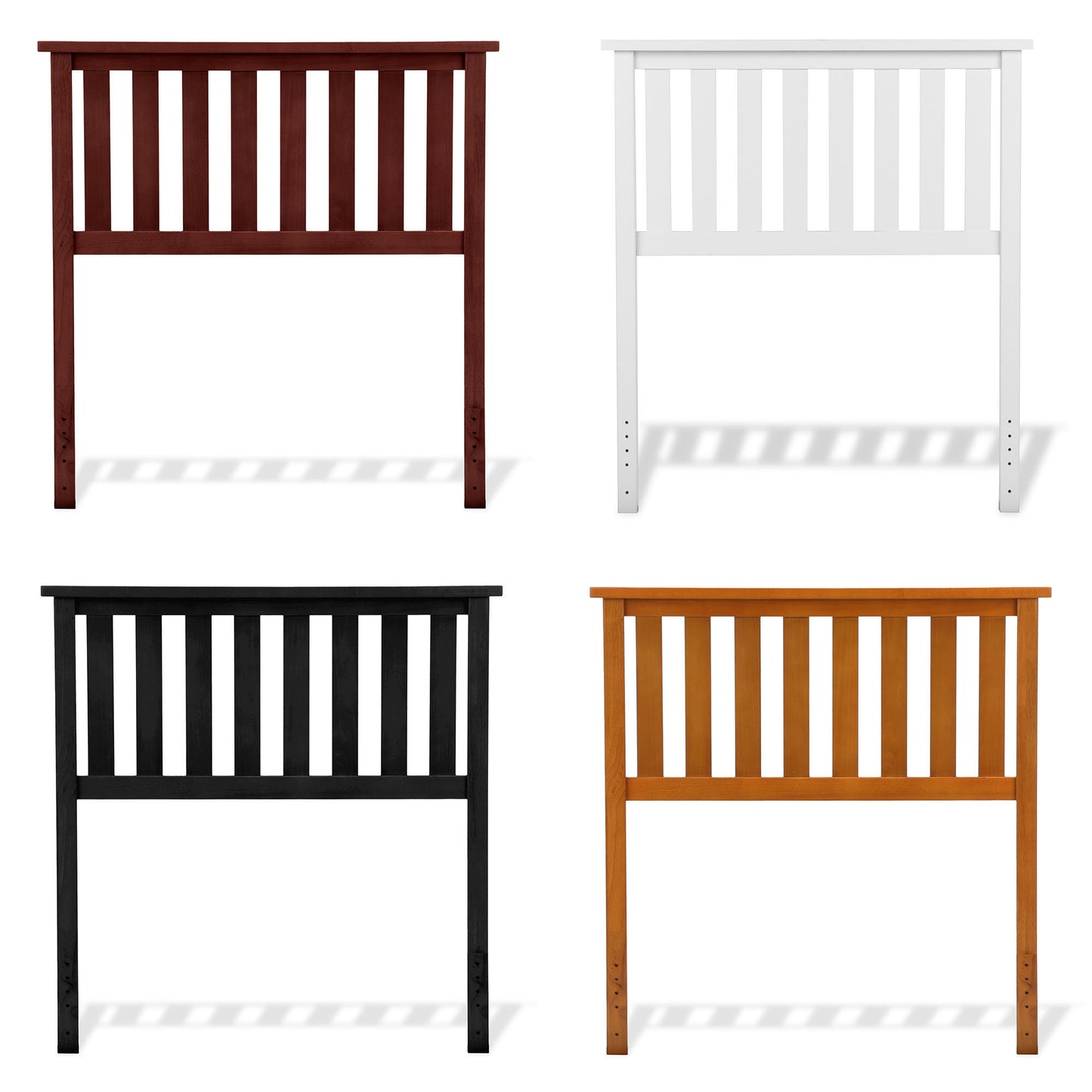 Twin or Twin XL Bed Size Oxford Wooden Bolt-On Headboard