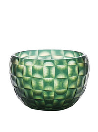 Thumbnail for Dynasty Gallery Woven Facets Green Bowl, 8.5