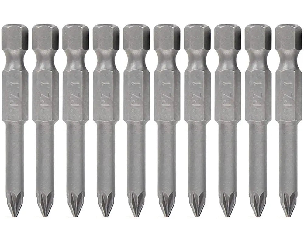 Hafele 006.37.276 Standard Pozi Drive #1 PZ1 Driver Bit 2" Long 10 PCS Hafele