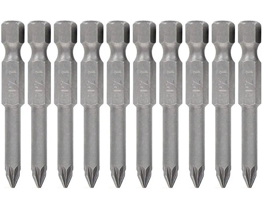 Hafele 006.37.276 Standard Pozi Drive #1 PZ1 Driver Bit 2" Long 10 PCS Hafele