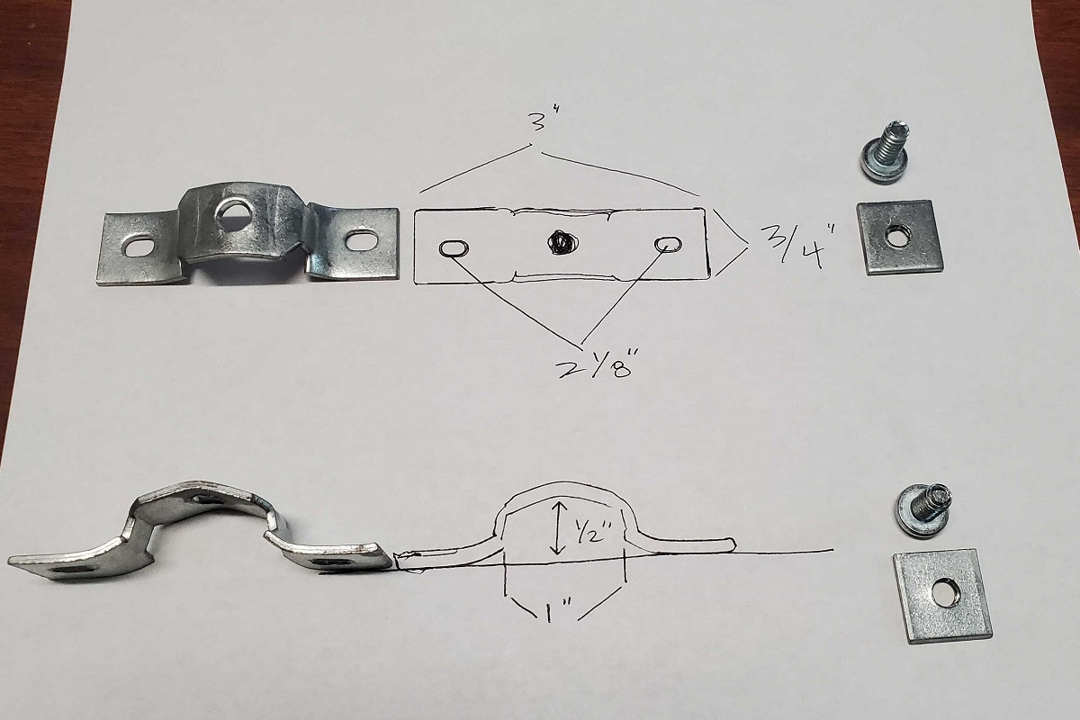 Heavy-Duty Bracket Assembly Mounting Clamps for Mirror Supports