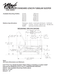 Thumbnail for Max Plus 2500 Series by L&P Replacement Sleeper Sofa Mechanism Repair Kit