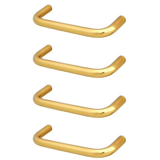 Hafele 116.39.848 Polished Lacquered Brass Pull Handle, Set of 4