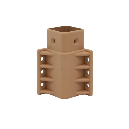 Brown Plastic #5050 Square Leg Corner Block, Set of 4