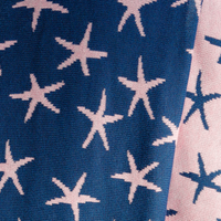 Thumbnail for Pink and Navy Starfish Cashmere Throw Blanket 50