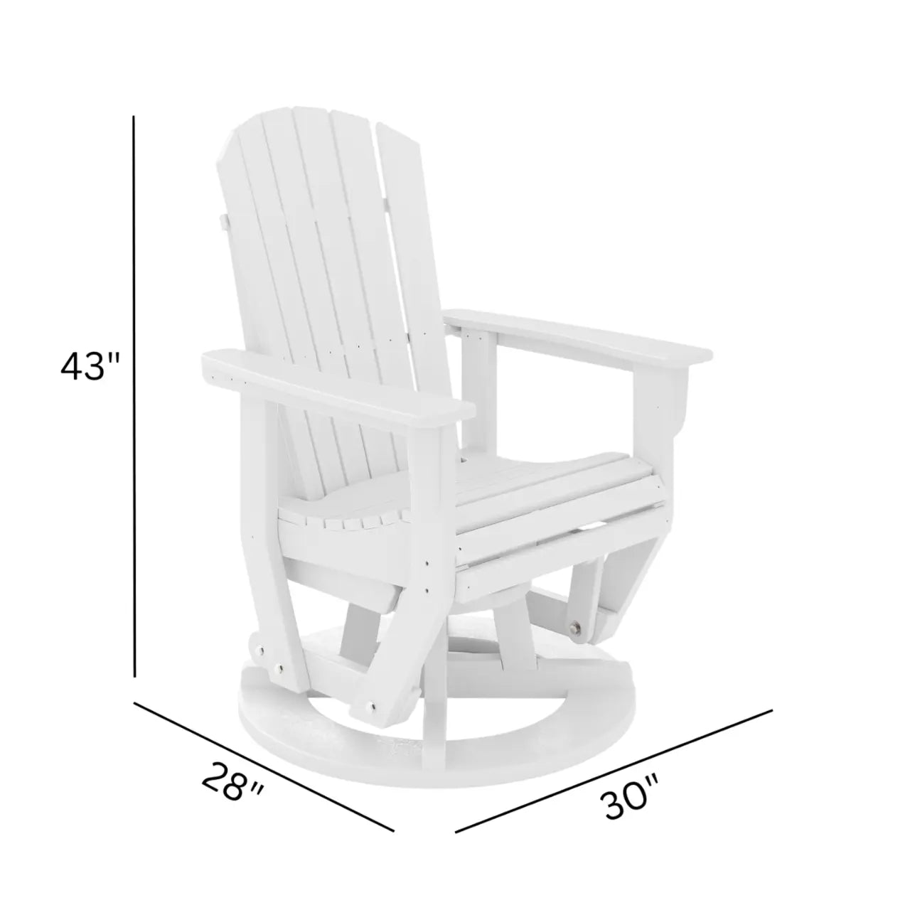 St Simons Outdoor Fan Back Swivel Glider SoPoly