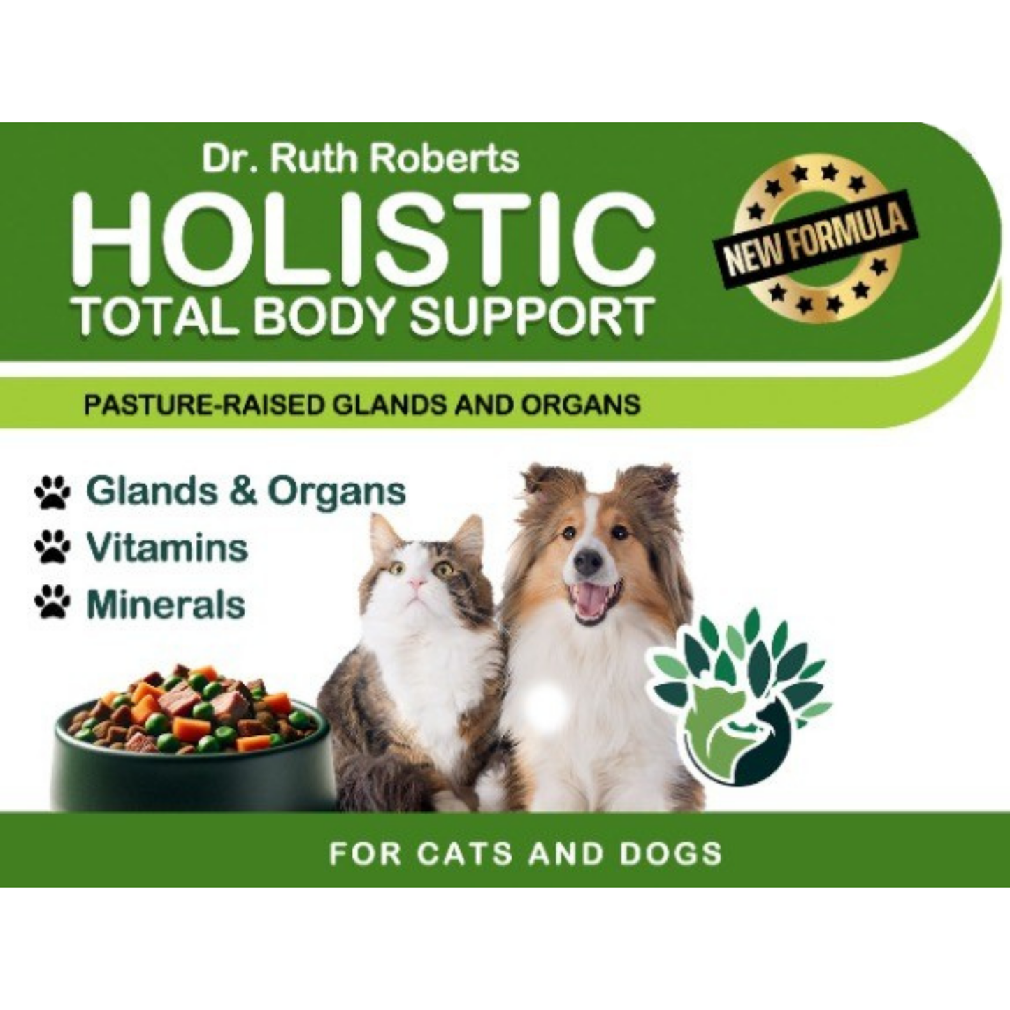Holistic Total Body Support — Daily Multivitamin & Pasture-Raised Glandular Blend for Dogs & Cats