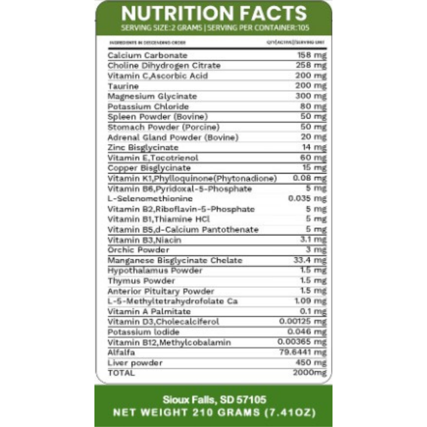 Holistic Total Body Support — Daily Multivitamin & Pasture-Raised Glandular Blend for Dogs & Cats