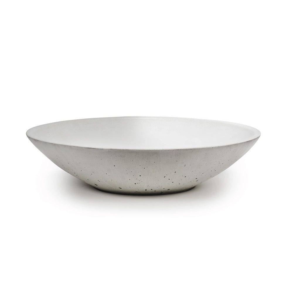 Concrete Infinity Bowl with Birch Presentation Crate: White