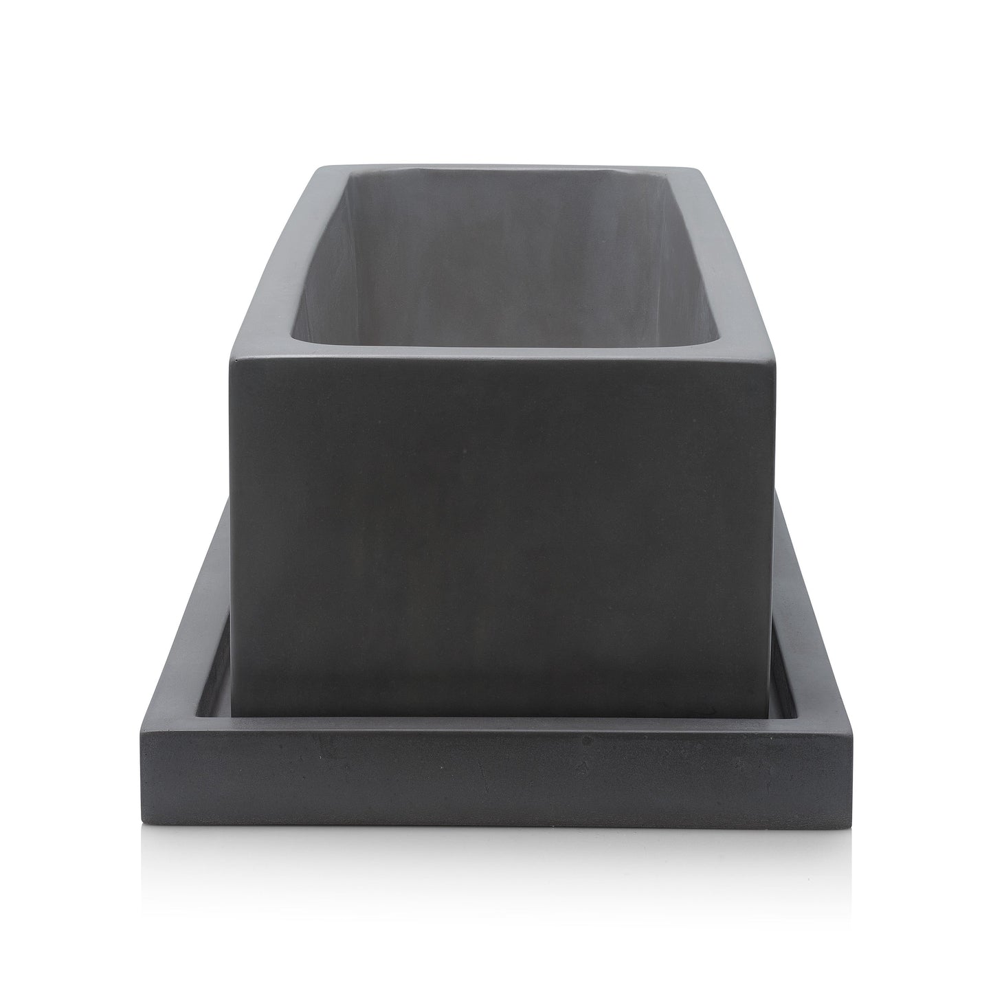 Concrete Rectangle Planter: Charcoal