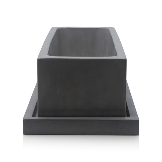 Concrete Rectangle Planter: Charcoal
