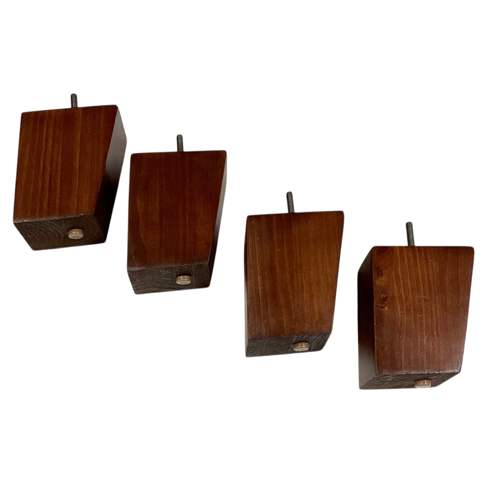 Leg Daddy 5-1/8" Transitional Medium Oak Finish Wood Leg, Set of 4