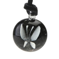 Thumbnail for Dynasty Gallery Glass Glow In The Dark White Butterfly Pendant Necklace