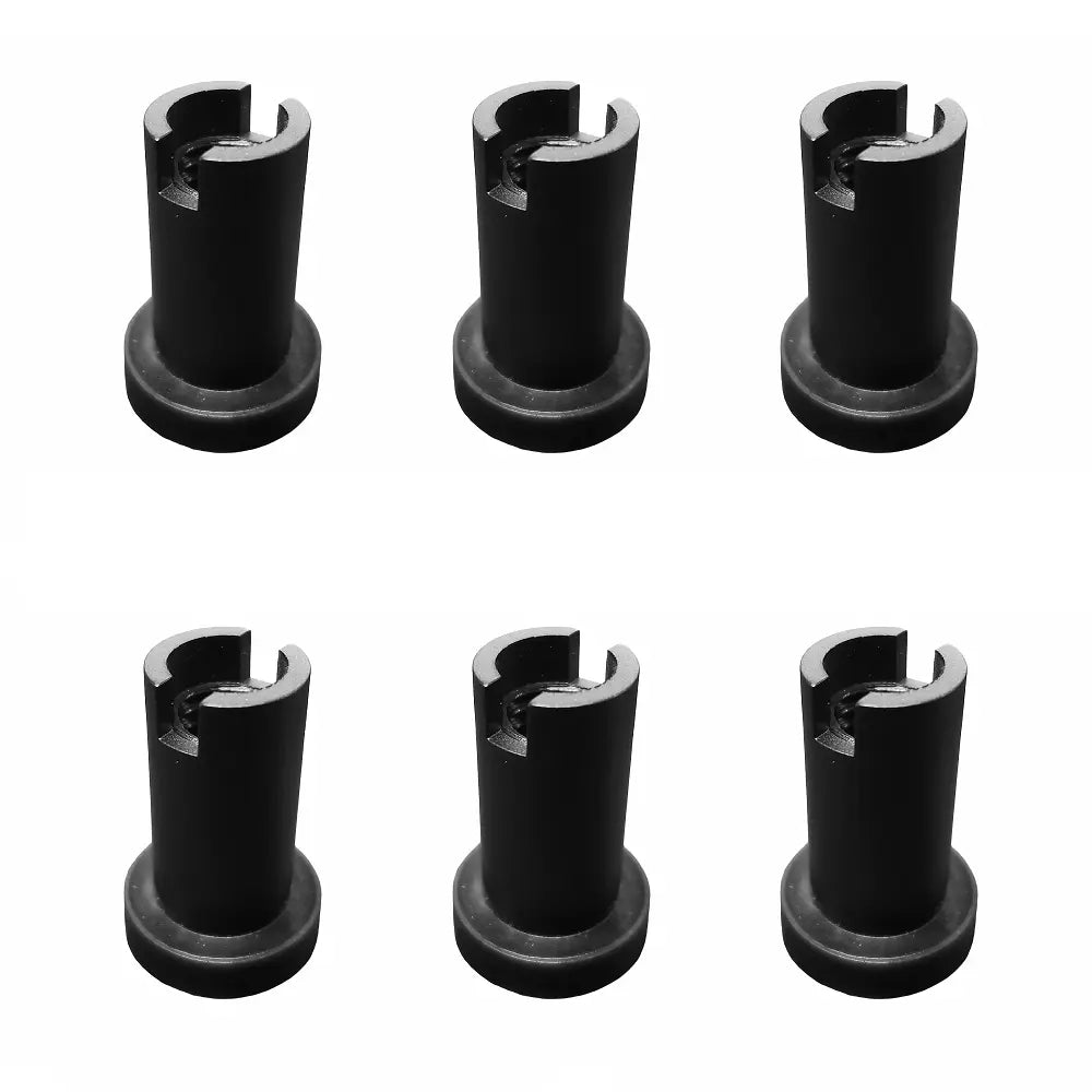 3/8" Threaded Plastic Bed Frame Insert Plugs for Glides, Casters, Socket Sleeves bedCLAW